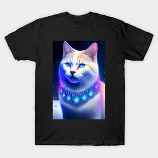 Beaming White British Shorthair Cat T-Shirt